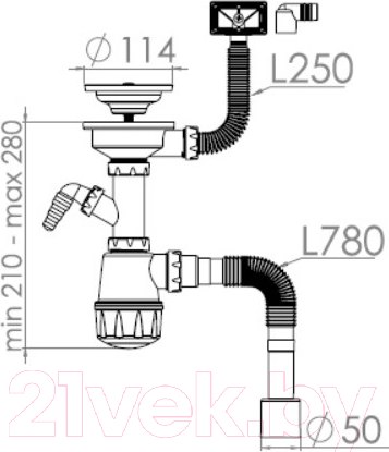 Изображение товара Сифон AV Engineering AVE129740