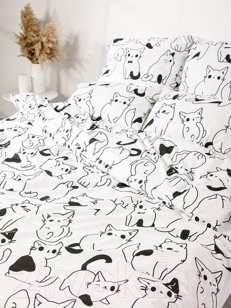 Изображение товара Комплект постельного белья Ночь нежна Саймон Стандарт Евро 70x70 / 70543-1+70544-1