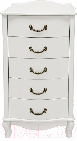 Изображение товара Комод Мебелик Джульетта узкий 5 ящиков (молочный дуб)