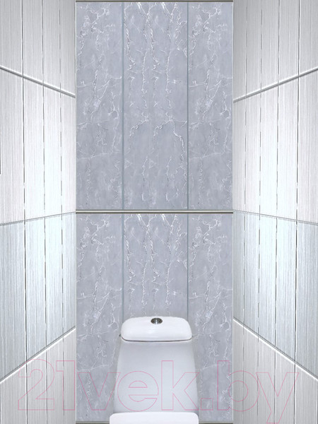 Изображение товара Экран-дверка Comfort Alumin Group Кварцевый Мрамор 83x200