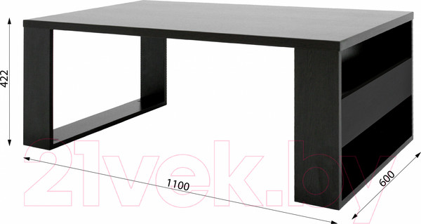 Изображение товара Журнальный столик Мебелик BeautyStyle 25 (венге/без стекла)