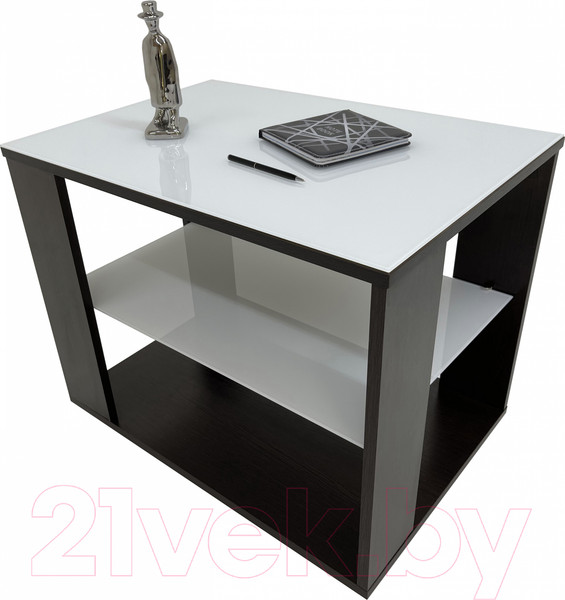 Изображение товара Журнальный столик Мебелик BeautyStyle 5 (венге/стекло белое)