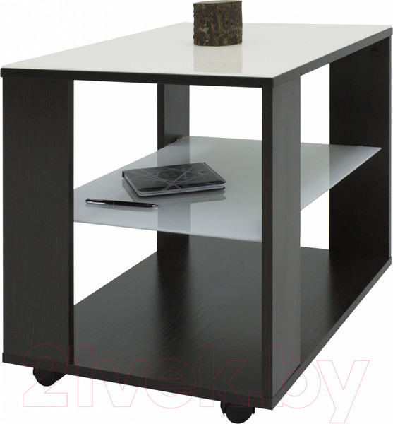 Изображение товара Журнальный столик Мебелик BeautyStyle 5 (венге/стекло белое)