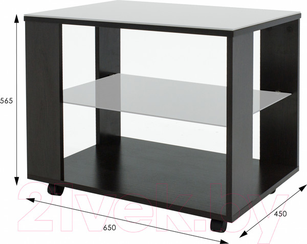 Изображение товара Журнальный столик Мебелик BeautyStyle 5 (венге/стекло белое)