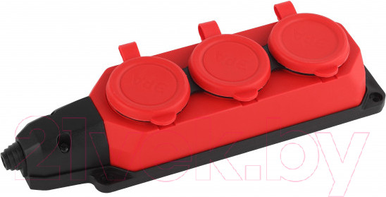 Изображение товара Колодка удлинителя ЭРА K-3e-RED-IP44 / Б0044552