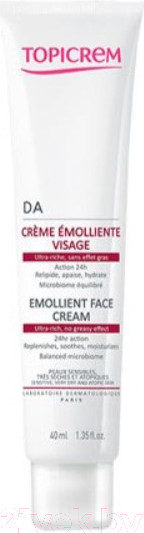 Изображение товара Крем для лица Topicrem АД липидовосстанавливающий (40мл)