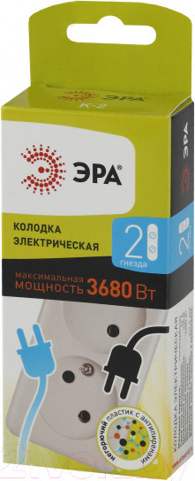Изображение товара Колодка удлинителя ЭРА K-2 / Б0003474