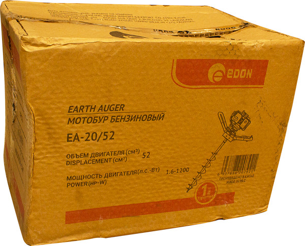 Изображение товара Мотобур земляной Edon EA-20/52 / 1001031101 (без шнека)