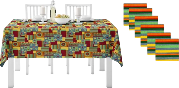 Изображение товара Комплект столового белья Мари Санна Орнамент + 6 салфеток / 9015-1+9017-1 (150x150)