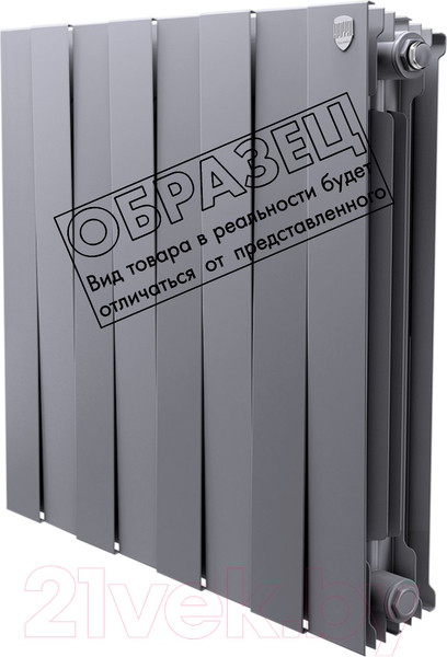 Изображение товара Радиатор биметаллический Royal Thermo Piano Forte 500 Silver Satin (14 секций)