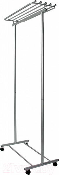Изображение товара Стойка для одежды Мебелик М 9 на колесах (металлик)