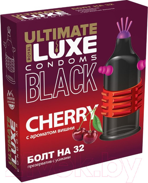 Изображение товара Презервативы LUXE Black Ultimate Болт на 32 Вишня / 4722lux