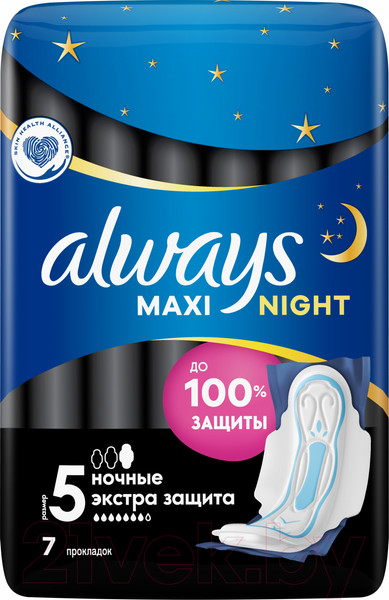 Изображение товара Прокладки гигиенические Always Maxi Night Extra 5 (7шт)