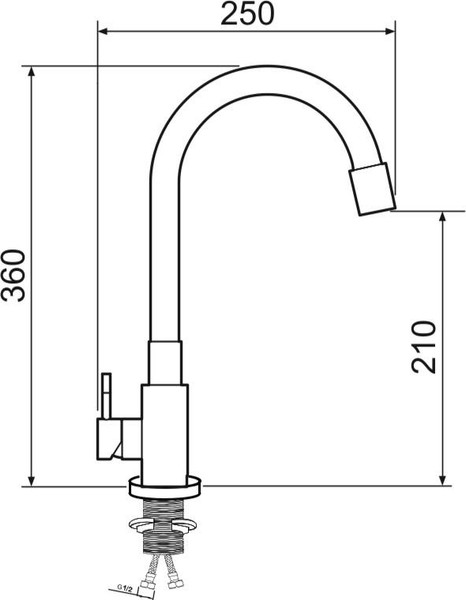 Изображение товара Смеситель РМС SUS124GY-016F