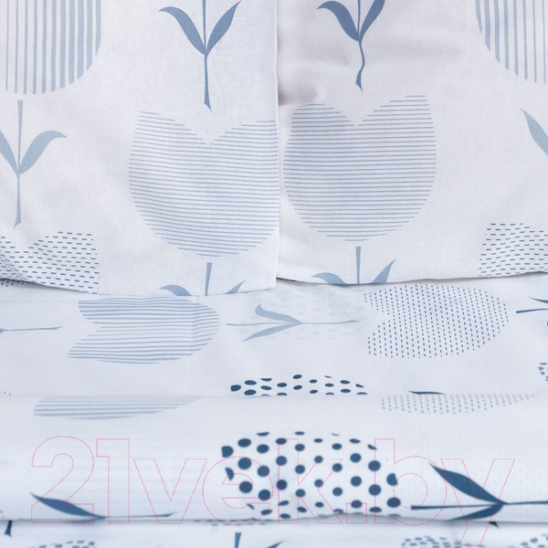 Изображение товара Комплект постельного белья Этель Тюльпаны Евро / 7534029