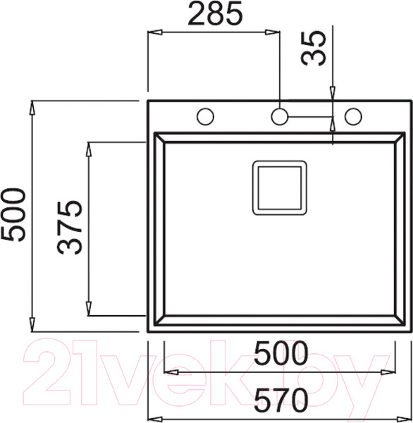 Изображение товара Мойка кухонная Elleci Karisma 105 Bianco Titano G68 / LGK10568