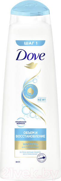 Изображение товара Шампунь для волос Dove Hair Therapy объем и восстановление (380мл)