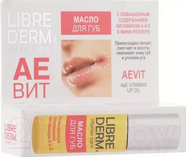 Изображение товара Масло для губ Librederm Аевит с роллером (7мл)