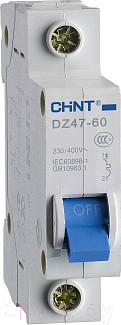 Изображение товара Выключатель автоматический Chint DZ47-60 1P 63A 4.5kA (B) / 185709