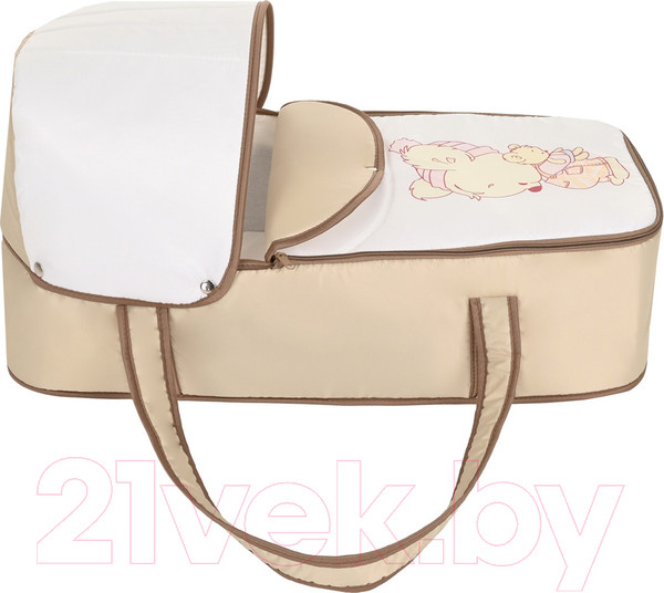 Изображение товара Люлька-переноска Bambola Мишка-Малышка / 7686 (бежевый/белый)