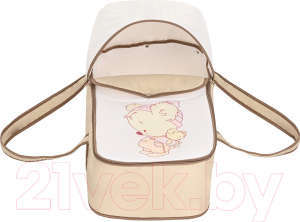 Изображение товара Люлька-переноска Bambola Мишка-Малышка / 7686 (бежевый/белый)