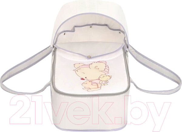 Изображение товара Люлька-переноска Bambola Мишка-Малышка / 7693 (серый/белый)