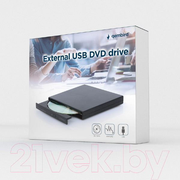 Изображение товара Привод DVD Multi Gembird DVD-USB-04 (черный)