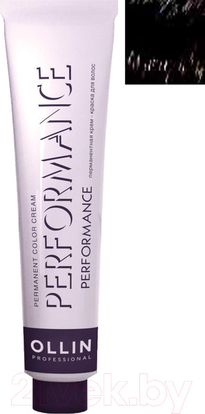 Изображение товара Крем-краска для волос Ollin Professional Performance Permanent Color Cream 6/75 (60мл, темно-русый коричнево-махагоновый)