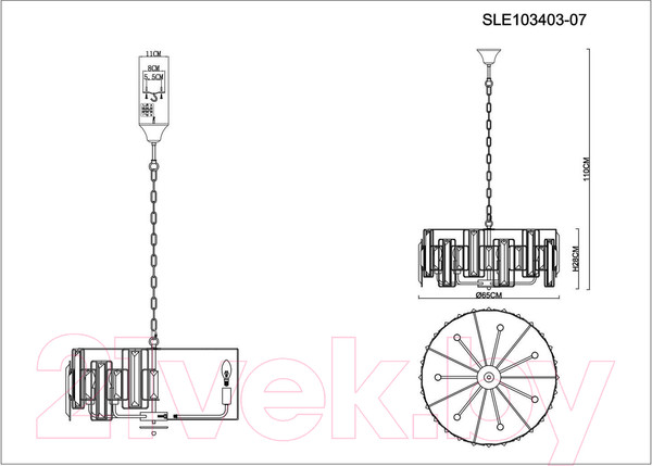 Изображение товара Люстра Evoluce Giano SLE103403-07