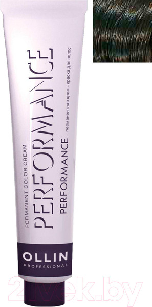 Изображение товара Крем-краска для волос Ollin Professional Performance Permanent Color Cream 6/09  (60мл, темно-русый прозрачно-зеленый)