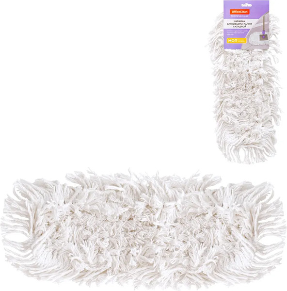 Изображение товара Моп для швабры OfficeClean Professional Хлопок ворс (40x10см, белый)