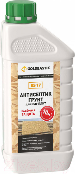 Изображение товара Грунтовка Goldbastik BS 17 антисептик для плит OSB (1л)