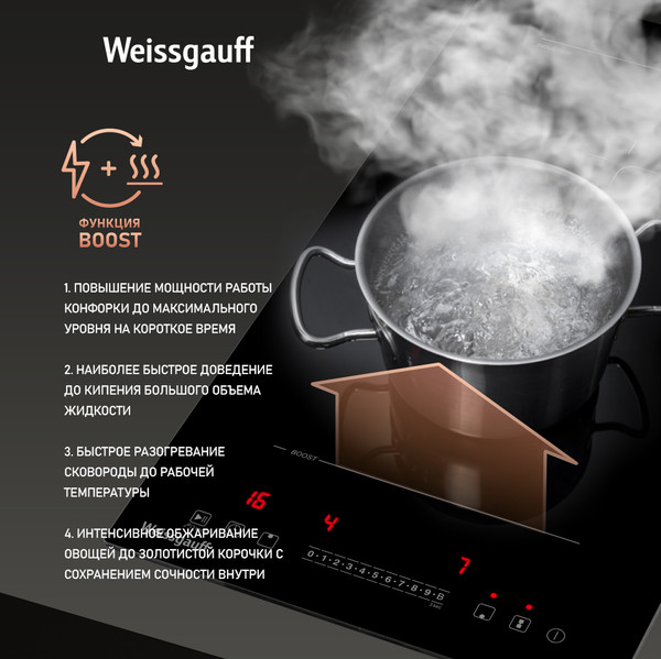 Изображение товара Индукционная варочная панель Weissgauff HI 32 BFZC