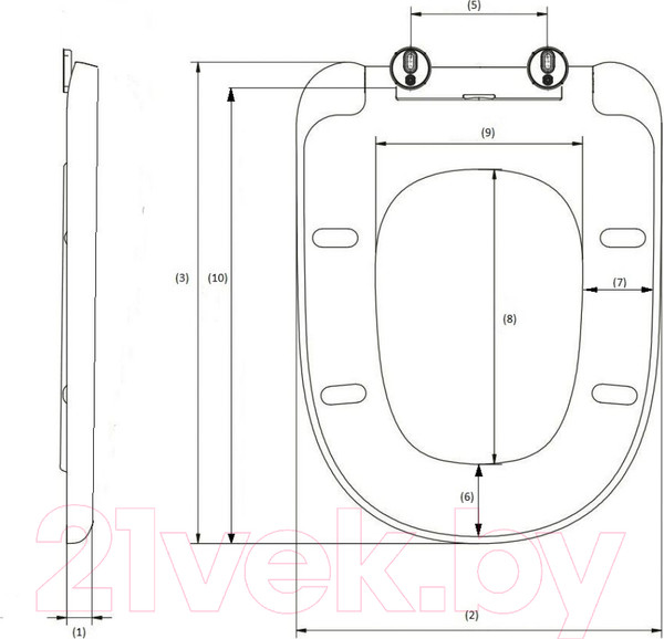 Изображение товара Сиденье для унитаза AV Engineering Alca Plus AVWHR205C