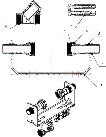 Изображение товара Крепление для смесителя AV Engineering КМ-15 AVE175-15R