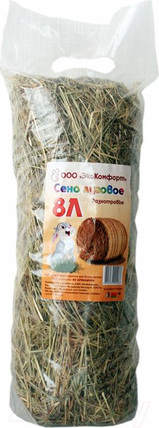 Изображение товара Подстилка для животных ЭкоКомфорт Сено луговое (8л)