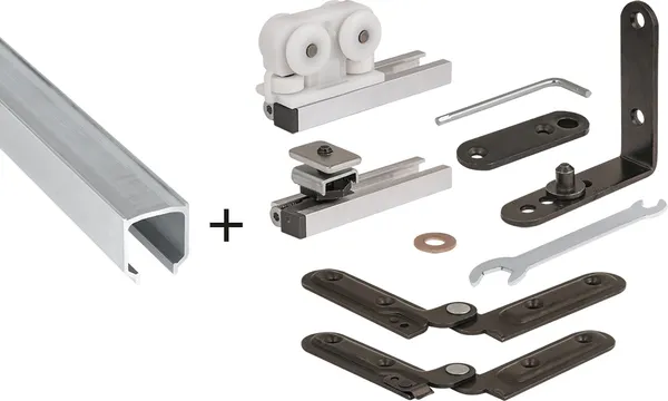 Изображение товара Комплект фурнитуры для складных дверей Armadillo Folding 40x1000 track (1м)