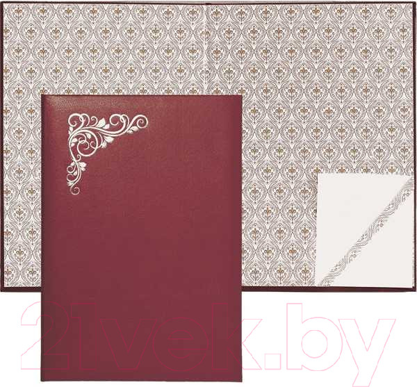 Изображение товара Папка адресная deVente Виньетка / 3078208 (бордовый)