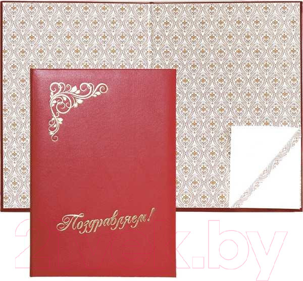 Изображение товара Папка адресная deVente Поздравляем / 3078214 (бордовый)