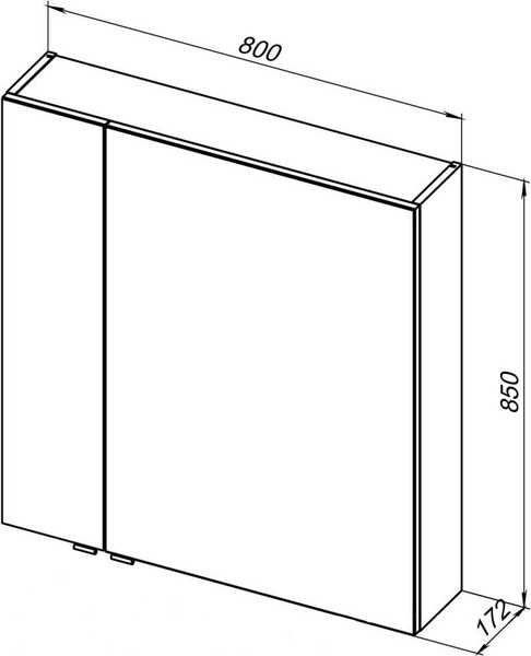 Изображение товара Шкаф с зеркалом для ванной Aquanet Алвита 80 / 277537