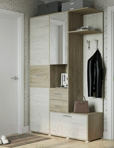 Изображение товара Секция в прихожую Горизонт Мебель Танго-1 (кантри/прованс)