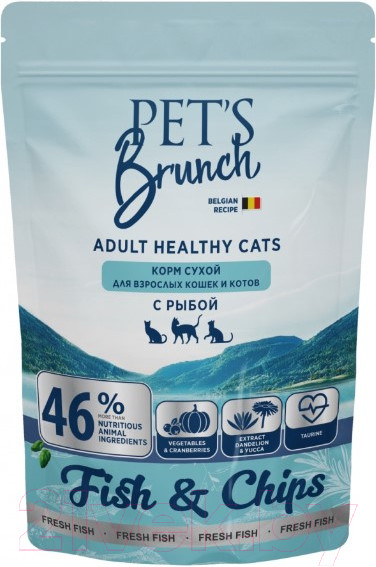 Изображение товара Сухой корм для кошек Pet's Brunch Adult Healthy Cats (400гр)
