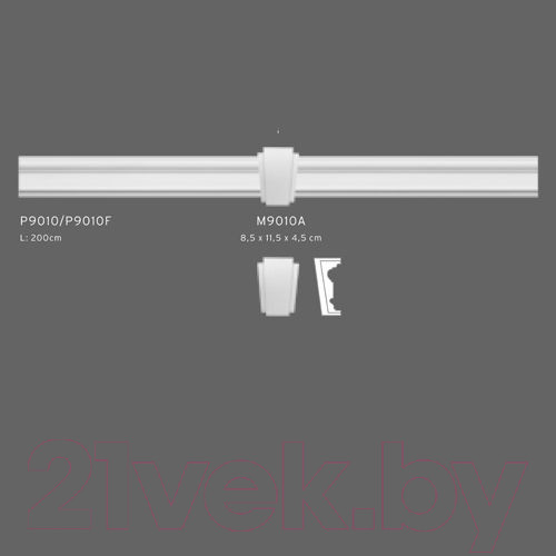 Изображение товара Декоративный элемент Orac Decor Полудуга для молдинга M9010C