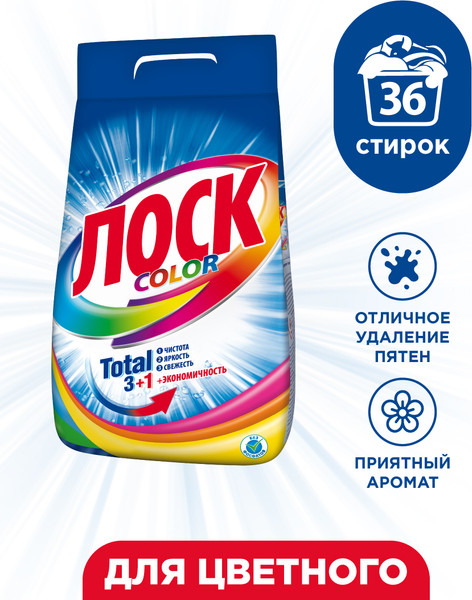 Изображение товара Стиральный порошок ЛОСК Color (5.4кг)