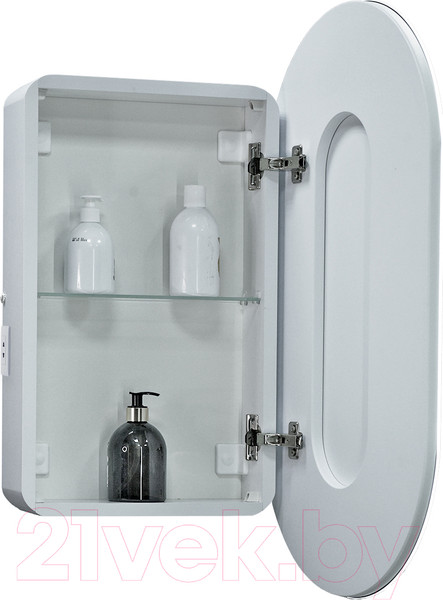 Изображение товара Шкаф с зеркалом для ванной Континент Elmage White Led 45x80