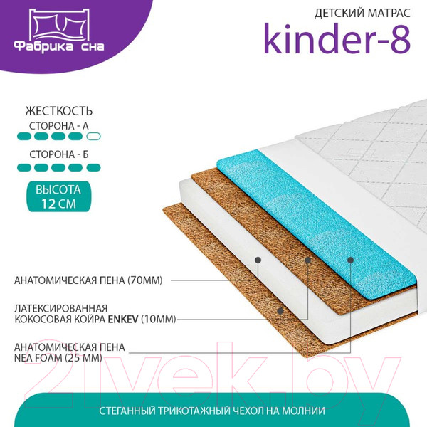 Изображение товара Матрас Фабрика сна Kinder-8 90x200