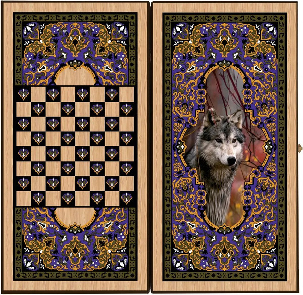 Изображение товара Набор настольных игр Partida Сирия. Волки средние Нарды, шашки / rasvolk50