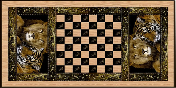 Изображение товара Набор настольных игр Partida Сирия. Львы средние Нарды, шашки / raslion60