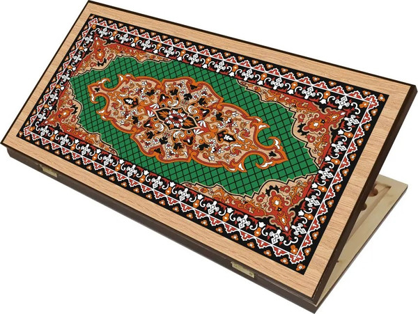 Изображение товара Набор настольных игр Partida Сирия. Зеленые средние Нарды, шашки / rasz50