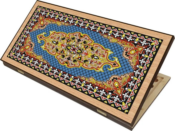 Изображение товара Набор настольных игр Partida Сирия. Голубые средние Нарды, шашки / rasgol50